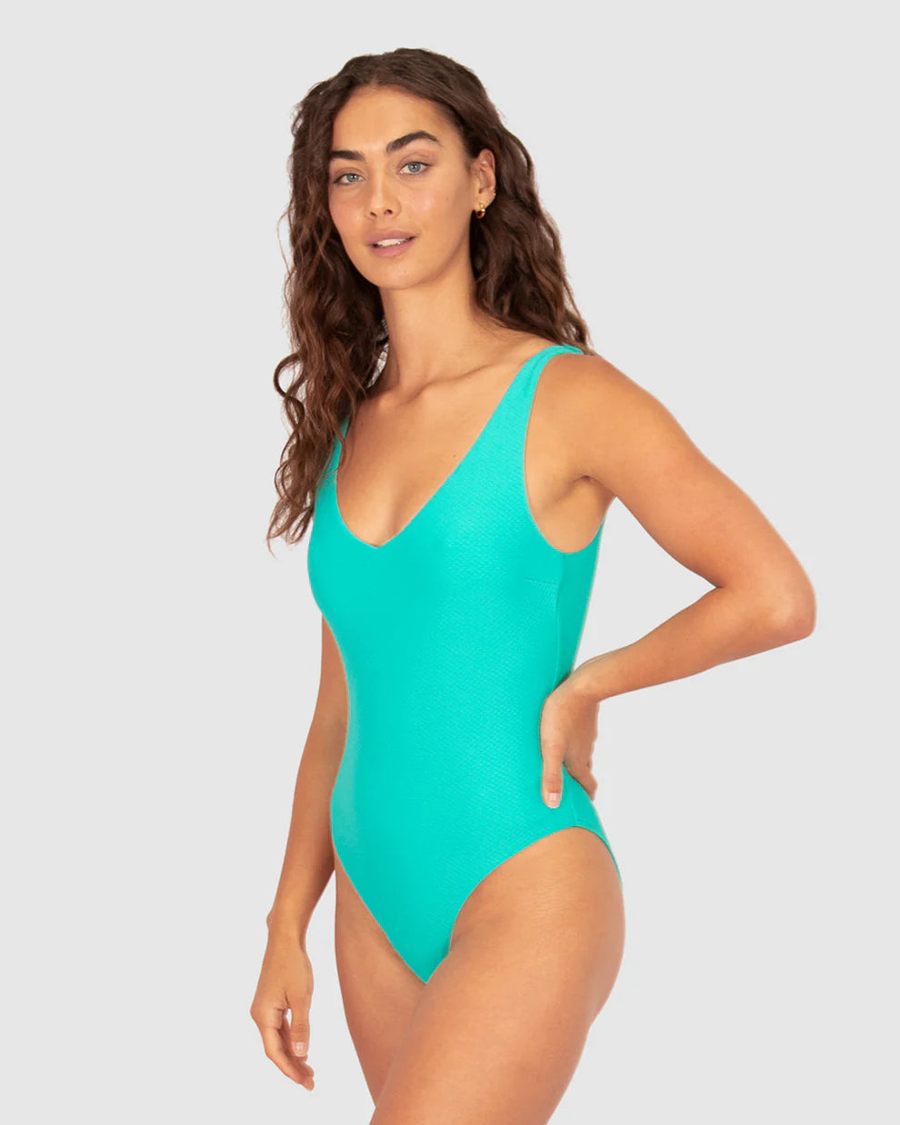 Rococco V Neck One Piece Swimsuit - Larx