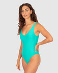 Rococco V Neck One Piece Swimsuit - Larx