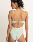 Rhythm - Sunburst Floral Tie Front One Piece - Larx