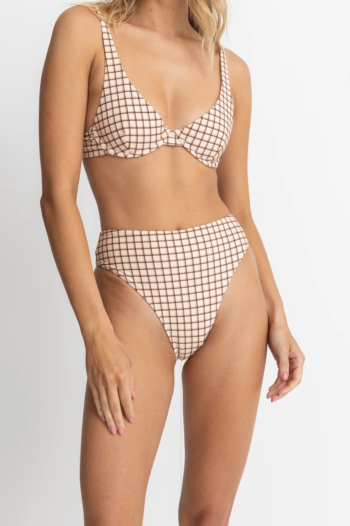 Rhythm - Rumi Check Hi Waist Pant - Larx