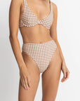 Rhythm - Rumi Check Hi Waist Pant - Larx