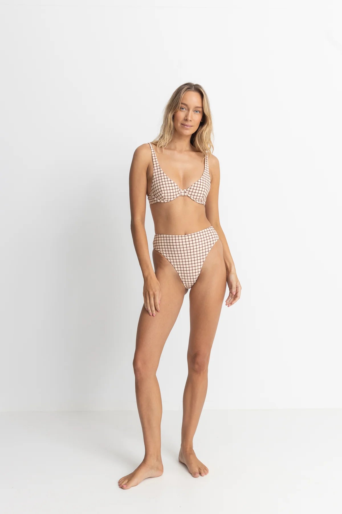 Rhythm - Rumi Check Hi Waist Pant - Larx