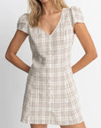 Rhythm - Rumi Check Cap Sleeve Mini Dress