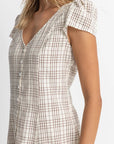 Rhythm - Rumi Check Cap Sleeve Mini Dress