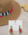 Watermelon Beaded Earrings