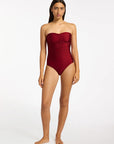 Jets - Sol Shine Bandeau One Piece Ruby