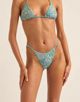 Rhythm - Cabo Paisley Adjustable Side Hi Cut String Pant - Larx