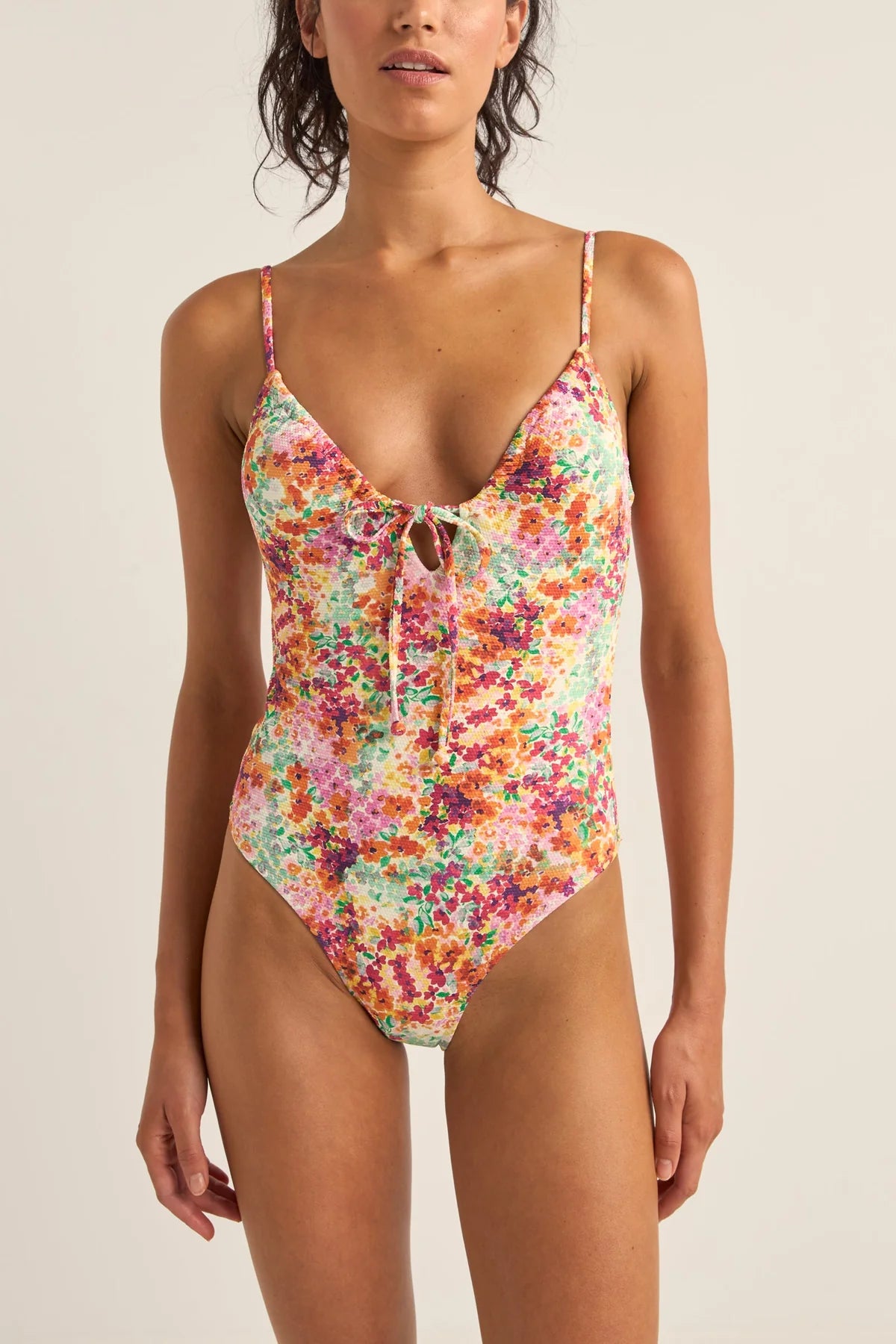 Rhythm - Sierra Floral Tie Front One Piece - Larx