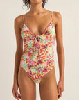 Rhythm - Sierra Floral Tie Front One Piece - Larx