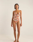 Rhythm - Sierra Floral Tie Front One Piece - Larx