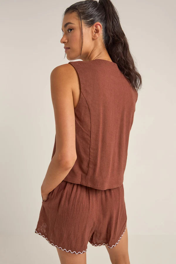 Rhythm - Solis Embroidered Vest - Larx