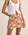 Rhythm - Sierra Floral Bias Cut Mini Skirt - Larx