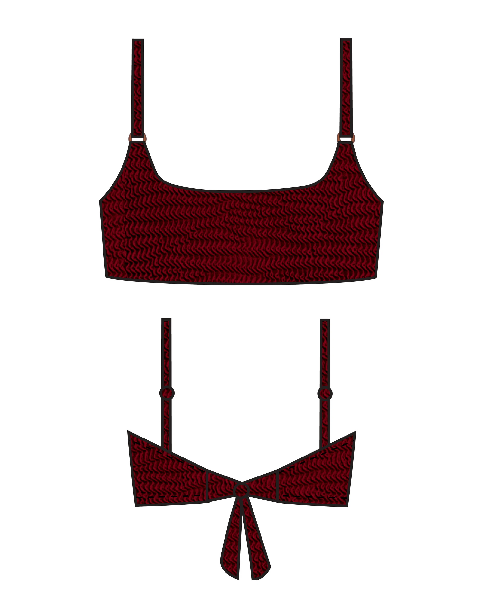 Baku - Ibiza Square Neck Bralette - Larx