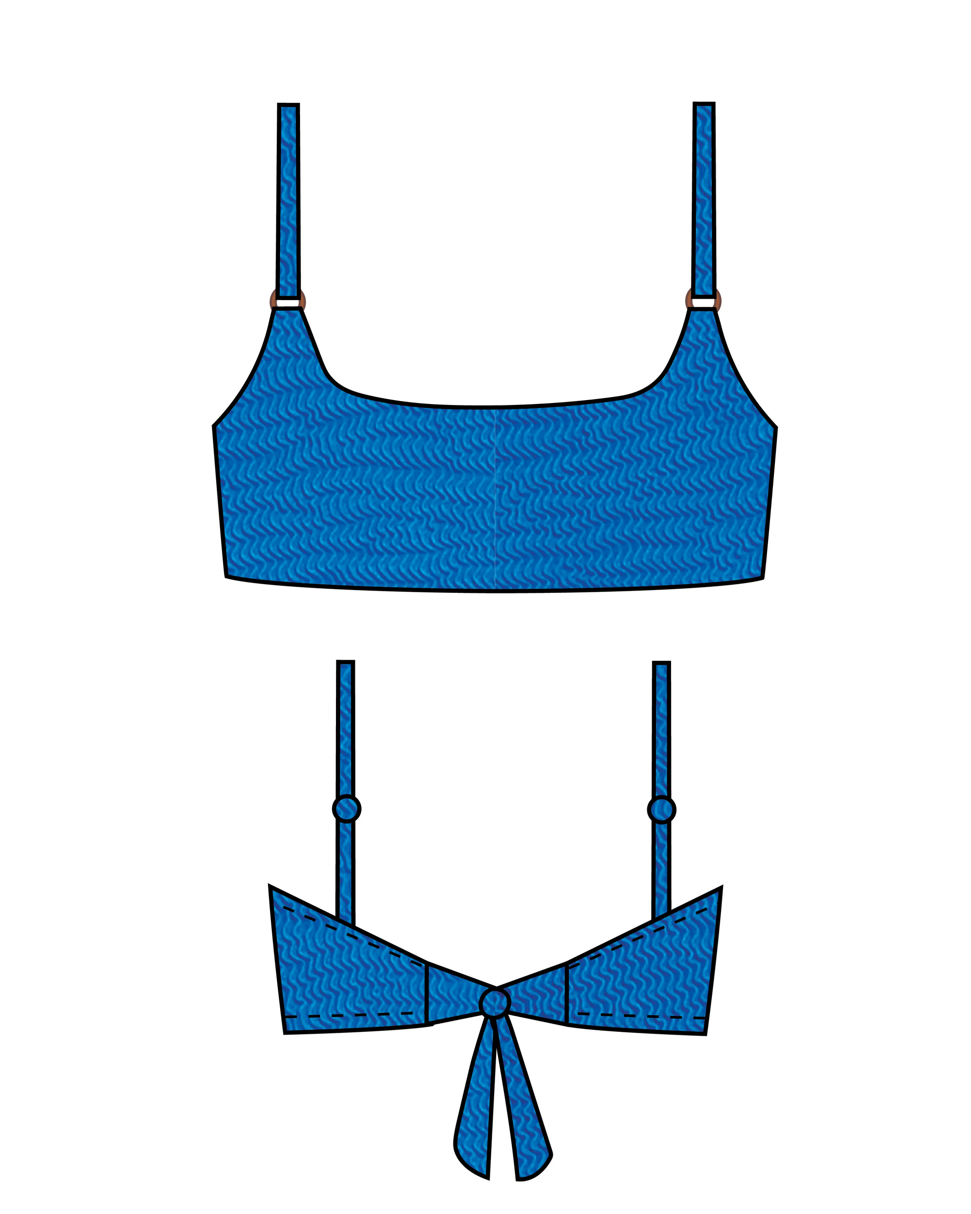 Baku - Ibiza Square Neck Bralette - Larx