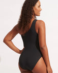 Seafolly - One Shoulder One Piece Black