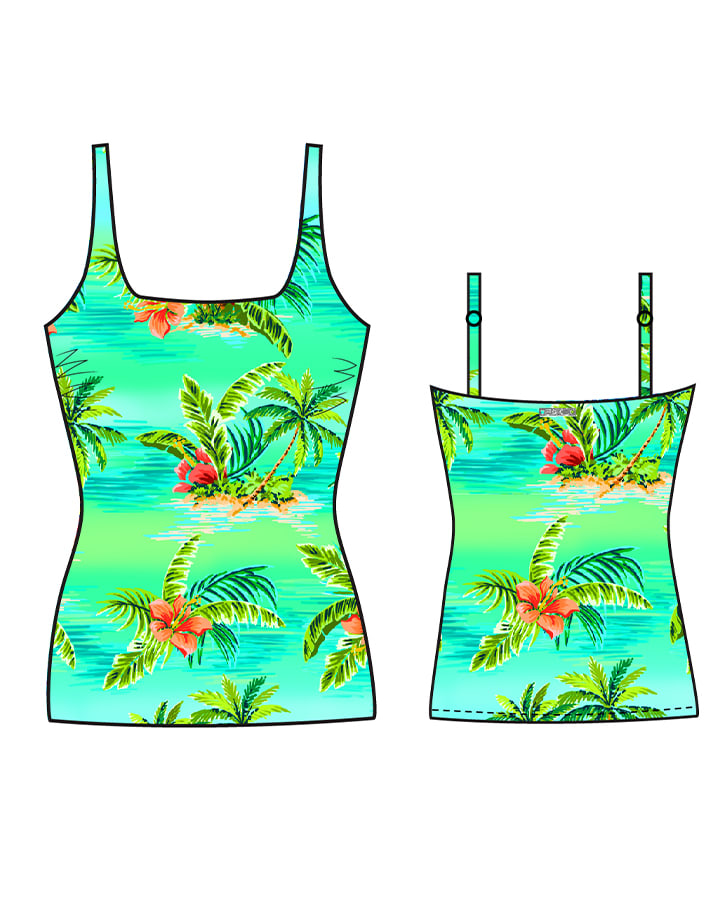 Baku - Cocos Island Multi Singlet Top - Larx