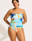 Seafolly - Aquarius Bandeau One Piece - Larx