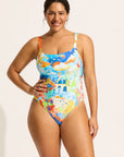 Seafolly - Aquarius Square Neck One Piece - Larx
