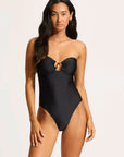 Seafolly - Palermo Ring Front Bandeau One Piece - Larx