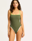 Seafolly - Beach Bound Square Neck One Piece - Larx