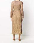 M Missoni - Wave Print Gold Dress