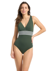 Sunseeker - Pool Cross Strap One Piece Seaweed
