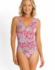 Jantzen - Chantille Gathered Surplice One Piece - Larx