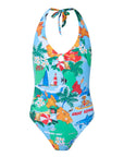 Seafolly - Viva Vacation Ring Front Halter One Piece Powder Blue