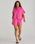 Sass - Codi Shirt Pink Zig Zag