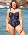 LaSculpte - Chlorine Resistant Tummy Control One Piece - Blue Animal