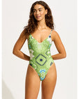 Seafolly - Kasbah V Neck One Piece - Larx