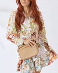 Vegan PU Leather California Crossbody - Beige