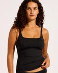 Seafolly - S.Collective Square Neck Tankini Black