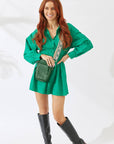 Vegan PU Leather Palm Springs Phone Bag - Jungle Green