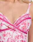 Olympia - White/Magenta D Cup One Piece