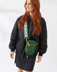 Vegan PU Leather Palm Springs Phone Bag - Jungle Green