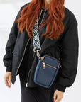 Vegan PU Leather Palm Springs Phone Bag - Navy