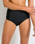 Sunseeker - Basix Retro Side Ruched Pant Black