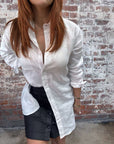 Jade & May - Long White Linen Shirt Everyday Essential