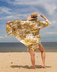 Craftluxe - Yellow Palms Kimono Robe