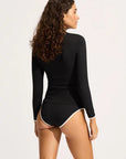 Seafolly - Beach Bound Long Sleeve Sunvest Black