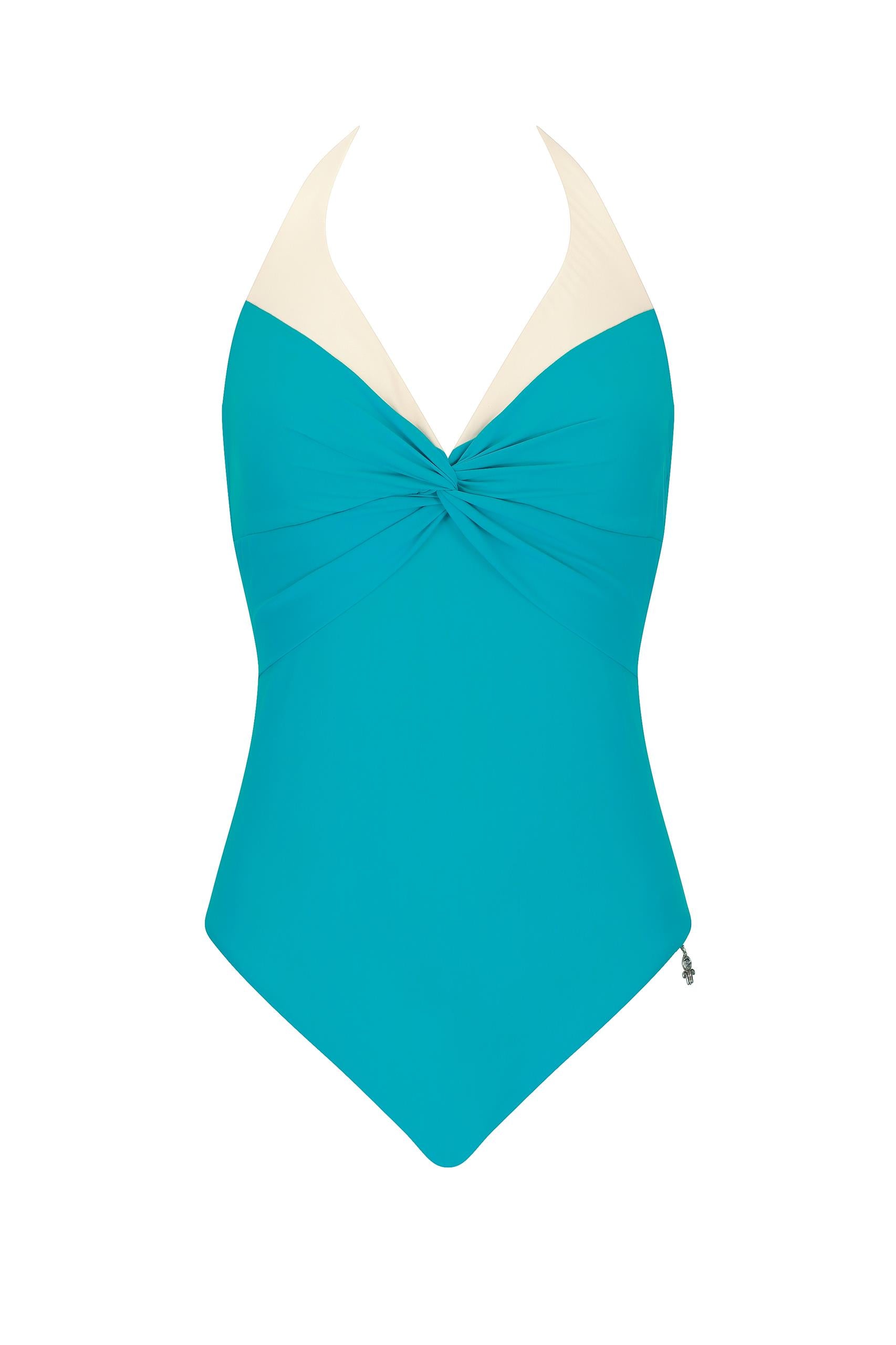 Opera - Turquoise Halter One Piece