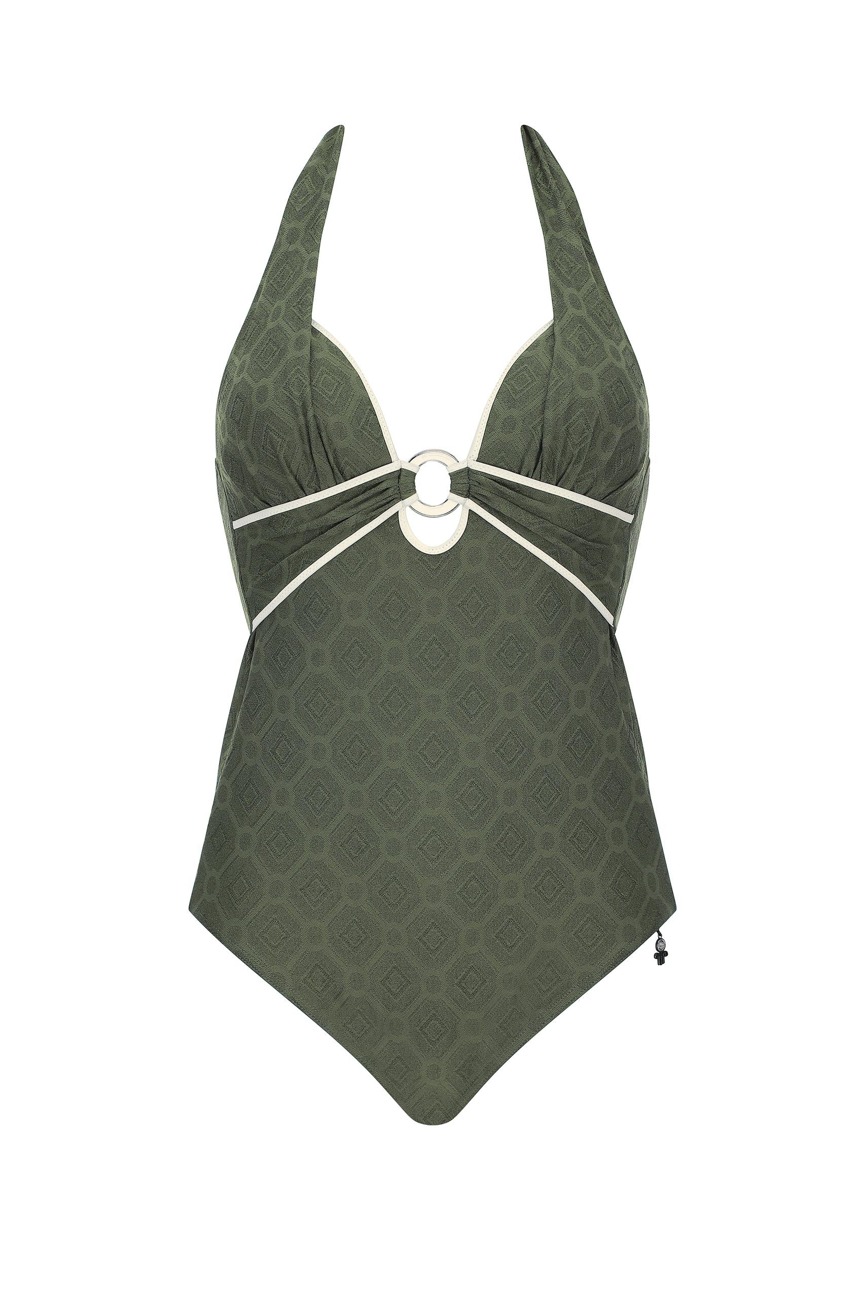 Opera - Khaki Halter Neck One Piece