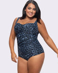 LaSculpte - Chlorine Resistant Tummy Control One Piece - Blue Animal