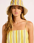 Seafolly - Positano Reversible Bucket Hat Aloe Gel