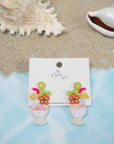Cocktail Beaded Earrings - Pina Colada