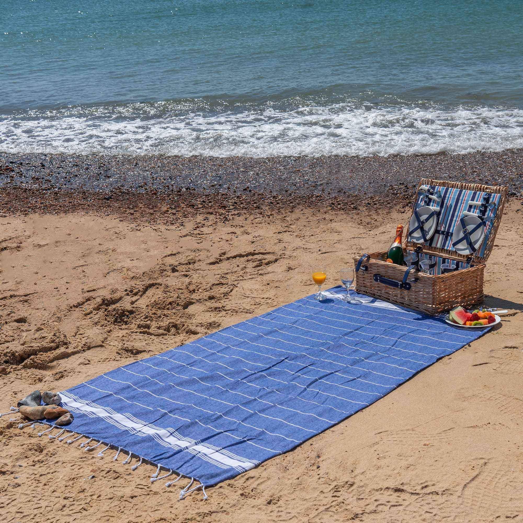 Turkish Beach Towel - Dark Blue