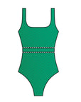 Baku - Rococco Square Neck Multifit One Piece - Larx