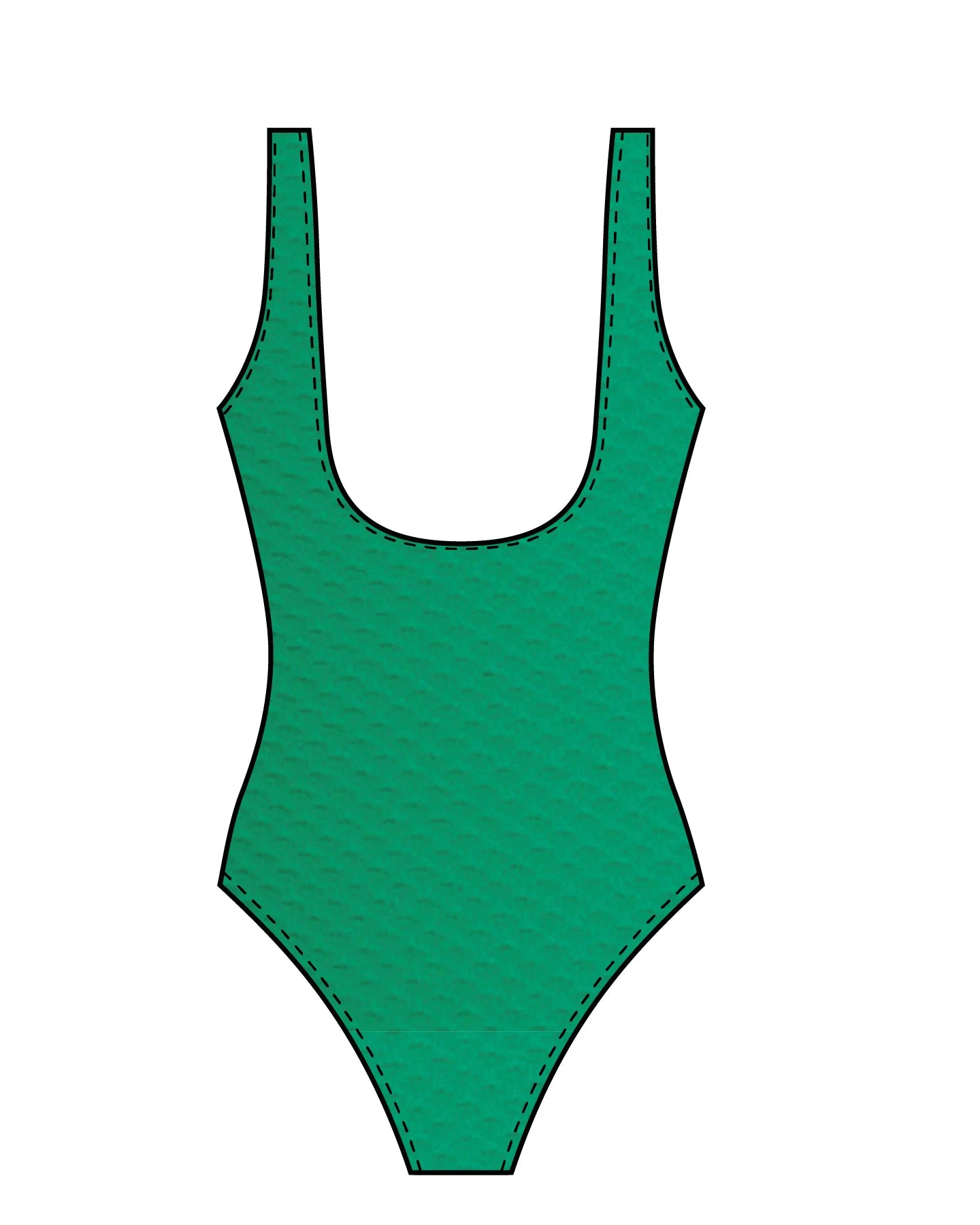 Baku - Rococco Square Neck Multifit One Piece - Larx