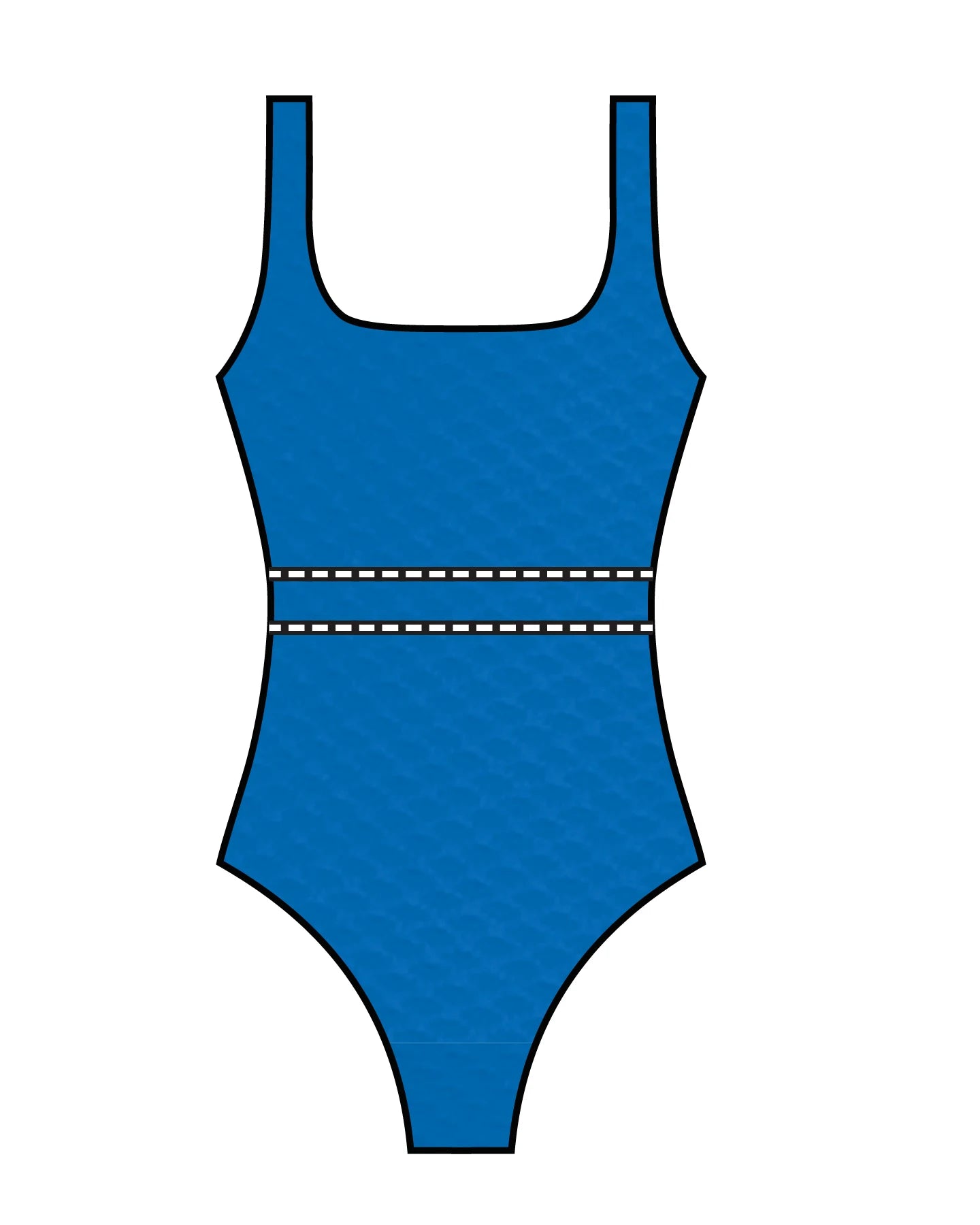 Baku - Rococco Square Neck Multifit One Piece - Larx